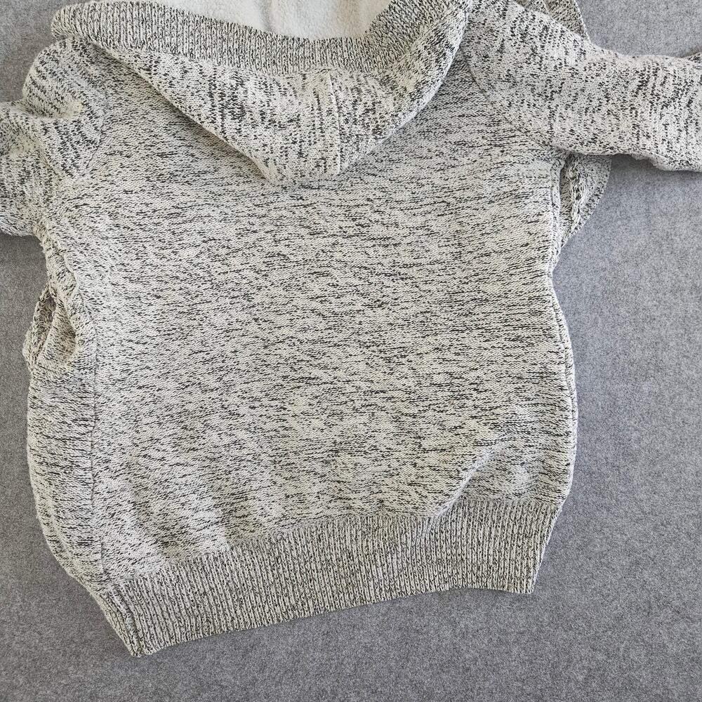 :🌟 Gorgeous Sherpa-Lined Cable Knit Hooded Sweater Jacket Medium - Picture 5 of 7